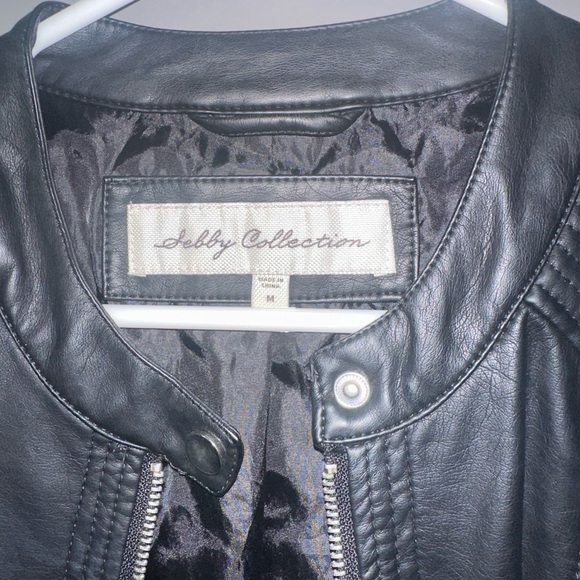 Woman’s Black Faux Leather Jacket - Picture 5 of 9